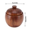Wood Spice Jar Sugar Bowl Salt Box Seasonings Storage Container