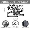 Pigort Scripture Metal Wall Art-Instead Pray About Everything Sign-Philippians4:6 Bible