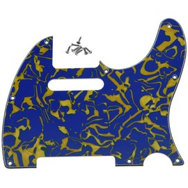 Dopro 8 Hole Tele Guitar Pickguard Scratch Plate fits USA/Mexican FD Telecaster Blue Shell