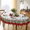 Newbridge Christmas Green and Red Nature’s Poinsettia Scalloped 60 x