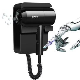 Hotel Wall Mounted Hair Dryer for Bathroom,Restroom Professional Blow Dryer,with Stand Rack,Specialised Motor for Salon,Fast Drying - Gifts【Massage Comb, Screws+ Adhesive】 110V