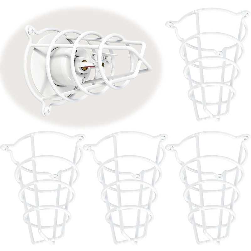 Happy Tree (4 Pack) White Fire Sprinkler Head Guard Cover