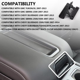 G-PLUS Center Console Armrest Latch Lid, Fit for Chevy Silverado Tahoe Suburban Avalanche/ GMC Sierra Yukon XL 2007 2008 2009 2010 2011 2012 2013 2014 Replace 20864151 20864153 20864154 924-810