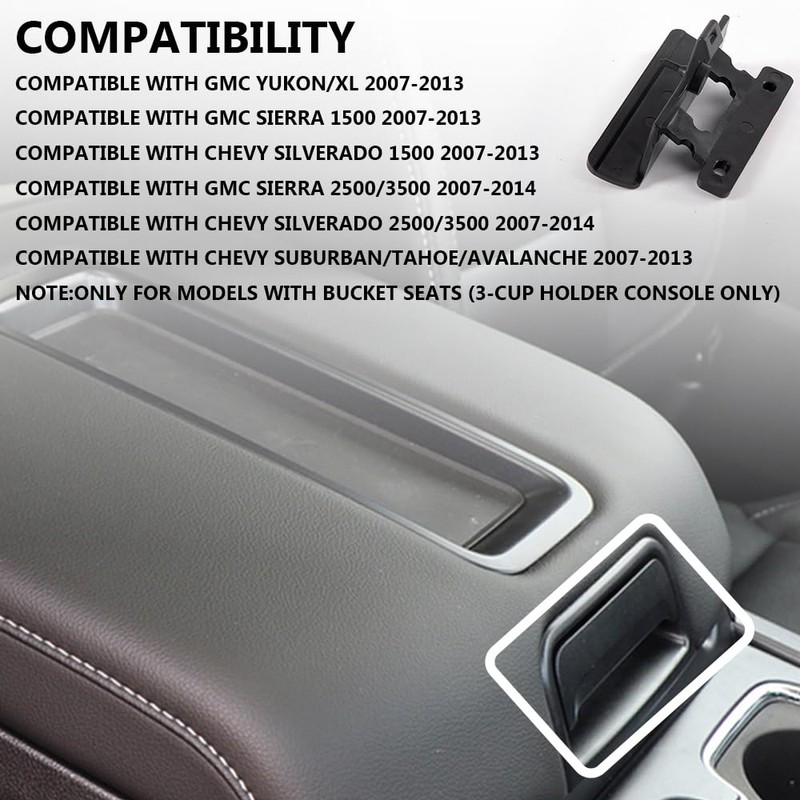 G-PLUS Center Console Armrest Latch Lid, Fit for Chevy Silverado