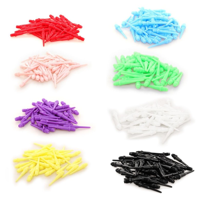 HRLORK 100 Packs Dart Points Plastic Soft Tip Darts Set