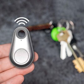 AQUARIUS Last Location Finder GPS Tracker Key Finder with Wireless Sensor and Anti-Theft Alarm, Bluetooth Connectivity Wireless Key Ring, Silver