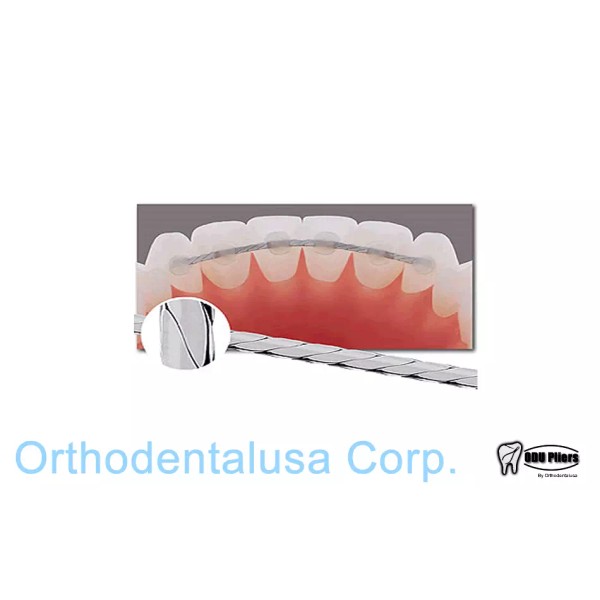 ORTHODENTALUSA CORP. Flat Lingual RETAINER SS Braid Wire.Size.010" x .028"