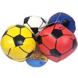 4 Pcs Random Colors Soft Foam Sports Bouncing Balls, Football for Playing Children Adults Toy Indoor Outdoor Gift Christmas, Hexagonal Pattern Polyester Stuffing Balls, Stuffer Girls, Boys Size 7cm