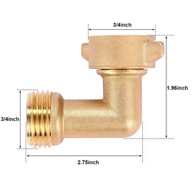 8sanlione RV 90 Degree Water Hose Elbow, 3/4" RV Drinking Water Garden Hose Elbow Adapter with Easy Grip Connector, Vehicle Exterior Accessories, Universal for RV, Camper, Trailer