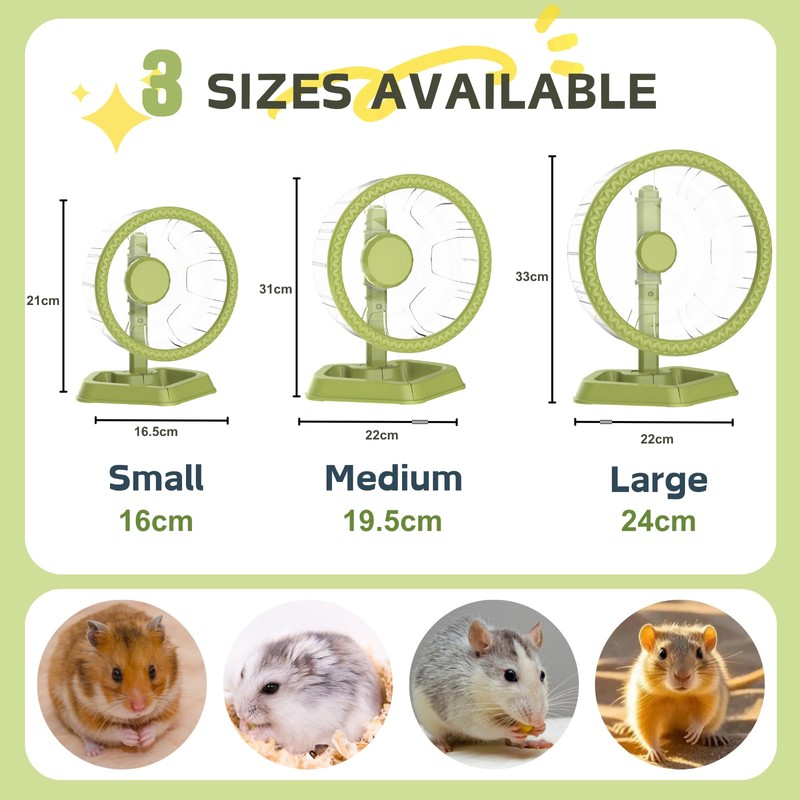 Hamster Exercise Wheels, Quiet Spinner Hamster Running Wheels with Adjustable