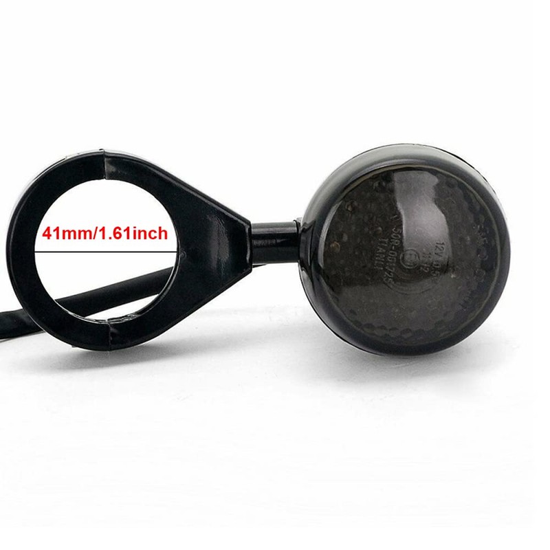TOTMOX Black Housing 41mm Indicator Lamps Replace, LED Turn Signal