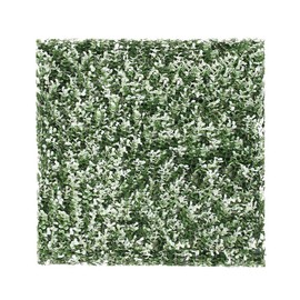 ECOOPTS Artificial Grass Wall Faux Boxwood Panel Privacy Ivy Fence Screen Decoration for Backyard Garden Home Outdoor Indoor, 20"x20", Buxus White, 11 Packs