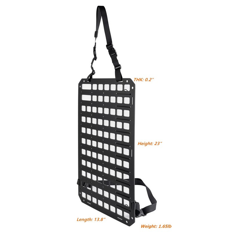 TACNEX Rigid MOLLE Panel for Car Seat Back Organizer Vehicle