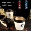Vaso Taza Térmica Acero Inoxidable Con Tapa Taza Clásica Duradera