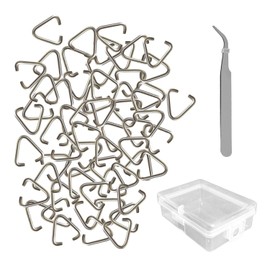 200 Pieces Triangle Buckle With 1 Piece Tweezers And 1 Piece Storage Box, Triangular Open Jump Ring, Diy Jewelry Accessories, Craft Accessories, Key Ring Connector