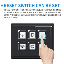 6 Gang Switch Panel 12-24V Car Universal 6P LED Touch Membrane Control Panel Switch Electronic Accessories