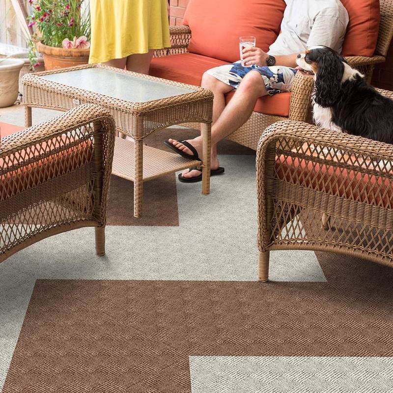 FOSS FLOORS 7CDMN4915PK Crochet Peelnstick,TilsN49,Espresso,PK15