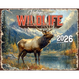 2026 Vintage Wildlife Wall Calendar 16-Month X-Large Size 14x22, Retro Widllife Calendar by The KING Company-Monster Calendars