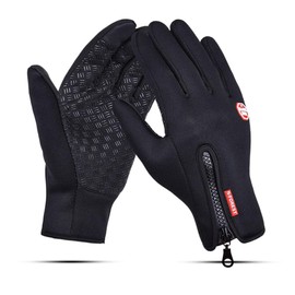 Winter Gloves Touch Screen Windproof Gloves are Warm and Adjustable.Suitable for Outdoor Running, Cycling, Fishing, Skiing and Other Sports and Work Warm Gloves.(Black, Large)