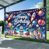 BlissYard Space Happy Birthday Photography Background Astronaut Rocket Backdrop Banner