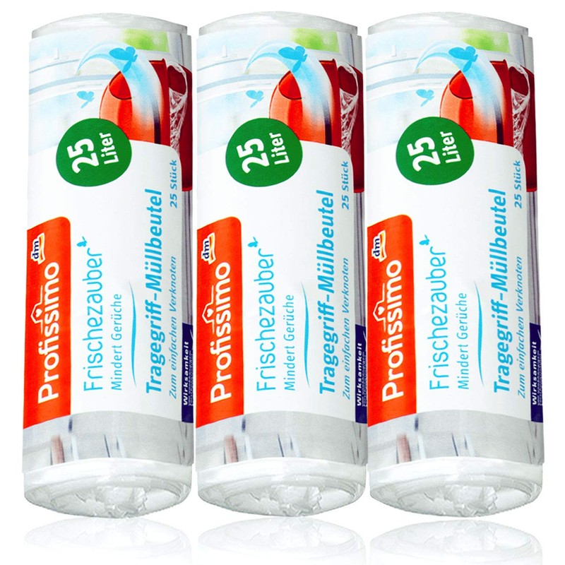 Profissimo Frischezauber Carry Handle Bin Liners 25 Litres (75 Pieces)