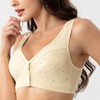 Numgug Daisy Bras for Older Women Front Closure, Comfort Breathable