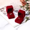 Hicarer 4 Pieces Velvet Ring Earring Box Jewelry Gift Case Boxes for