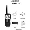 Uniden Atlantis 155 Handheld Two-Way VHF Marine Radio, Floating IPX8