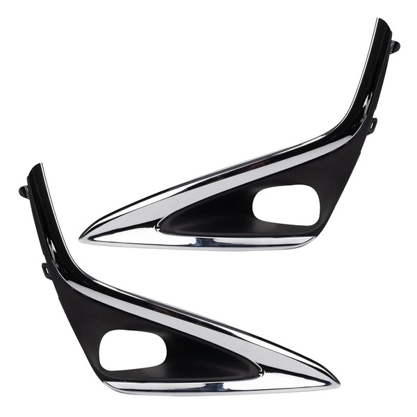 TRQ Front Driver & Passenger Side Fog Light Bezel Set