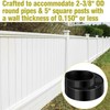 Threlaco 10 Pack Ultra Durable Vinyl Fence Post Donut Heavy-Duty