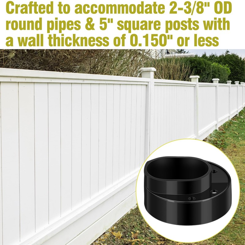 Threlaco 10 Pack Ultra Durable Vinyl Fence Post Donut Heavy-Duty