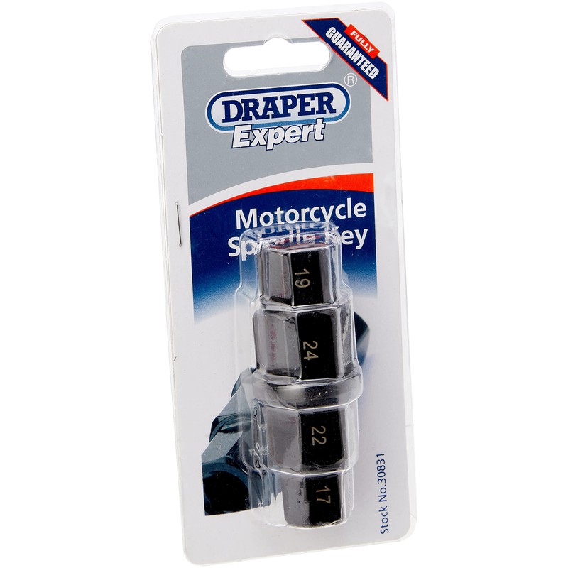 Draper 30831 Expert Motorcycle Spindle Key, 17mm-24mm , Blue