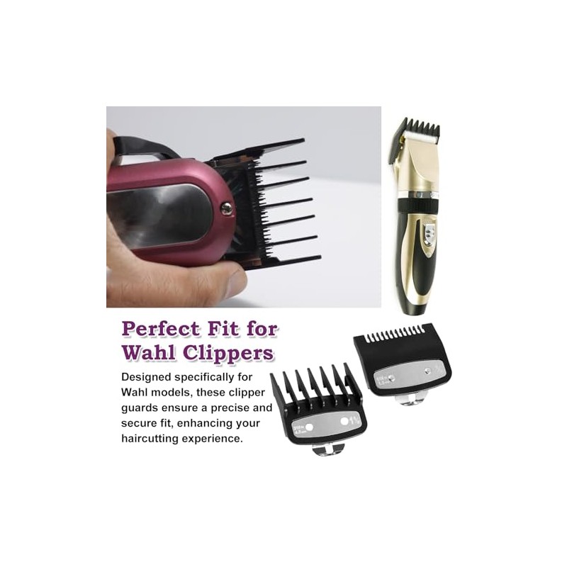 2 Pcs Clipper Guards Compatible with Wahl Clippers – Sizes