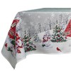 Tablecloth Snowman Christmas Winter Village (150 cm, Round)