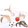 3 Pcs Cat Toy Ball Indoor Entertainment for Interactive Feather