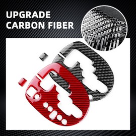 FXETRNL Gear Automatic Trim Center Console Shift Real Carbon Fiber Cover for Toyota Yaris (2006-2011) - Transmission Control Decor Protect Interior Car Accessories Panel (LHD), Black