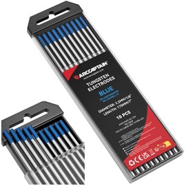 ARCCAPTAIN TIG Tungsten, TIG Welding Tungsten Electrode Blue 2% Lanthanated 10-Pack 1/8" x 7" (WL20/EWLa-2)