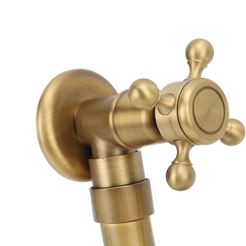 S Spout Antique Wall Mounted Faucet Single Cold Anti Freeze