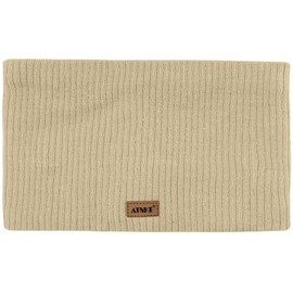 ATNKE Winter Warm Neck Gaiters Thicken Windproof Scarves Dust Face Mask Ski Circle Double Layer Fleece Lined Knit Scarf Gifts for Men and Women/Beige