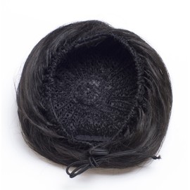 Onedor Synthetic Fiber Hair Extension Chignon Donut Bun Wig Hairpiece (6# - Medium Chestnut Brown)