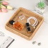 Hipiwe Key Basket Tray for Entryway Table Rattan Serving Tray