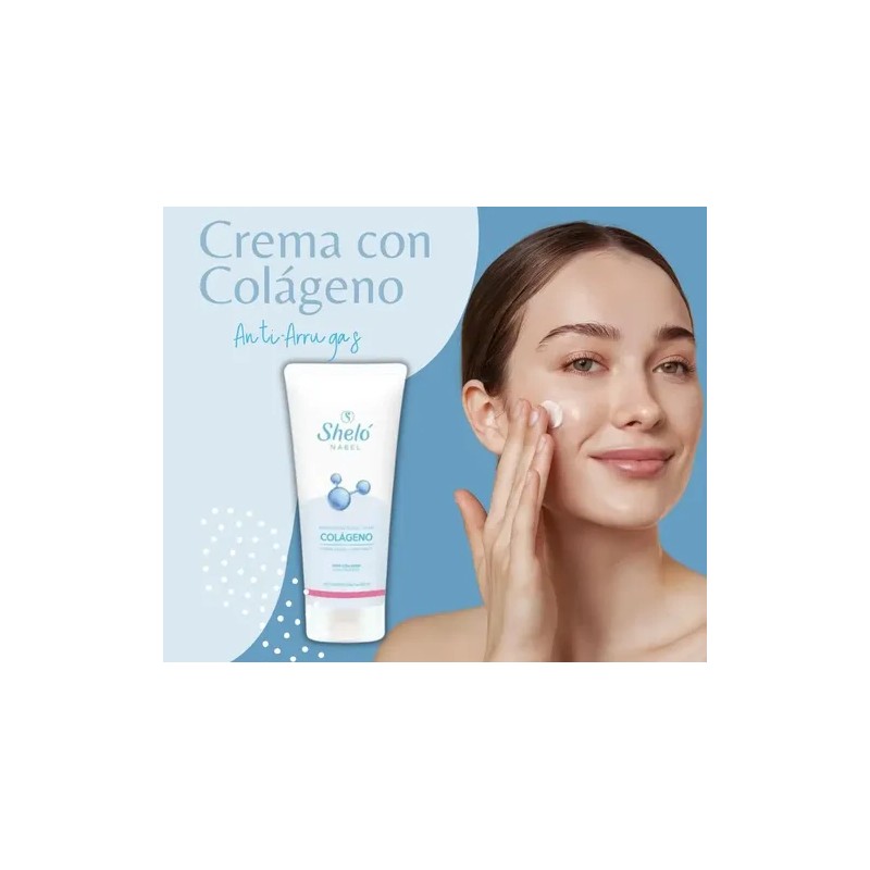 Crema Con Colágeno Antiarrugas Facial Sheló Nabel Tubo 250ml