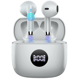 Wireless Earbuds, Bluetooth 5.4 Earbuds Stereo Bass, Bluetooth Headphones in Ear Noise Cancelling Mic, Sports Earphones IP7 Waterproof USB C, 40H Playtime Mini Charging Case Ear Buds for Android iOS