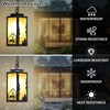 SendaLife Outdoor Pendant Lights for Porch, Deer Design Warm Amber