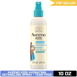 Aveeno Kids Hydrating Detangling Spray with Oat Extract, 10 fl. Oz, Tear-Free &