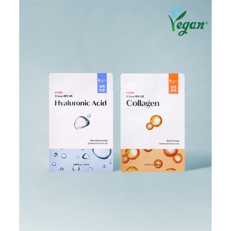 Etude 0.2 Therapy Air Mask 10 sheets, Hyaluronic Acid 10
