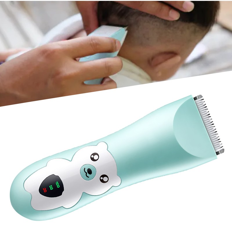 Ultra Quiet Baby Hair Clipper Precise Trimming Cordless Rechargeable Cartoon