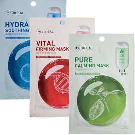 메디힐 데일리 마스크팩 3종 10매 택1  바이탈퍼밍 퓨어키밍 하이드라수딩 마스크 Mediheal Daily Mask Pack 3 Types 10 Sheets Choose 1 Vital Firming Pure Quenching Hydra Soothing Mask