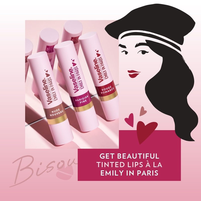 Vaseline x Emily in Paris Parisian Pink Moisturising Lip Balm
