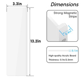 Lumanman Magnetic Monitor Memo Board, Acrylic Message Reminder Board for Moniter Side, Office Desk Accessories for Women Men, Computer Sticky Note Holder Home Office Memo Holder, White, XL